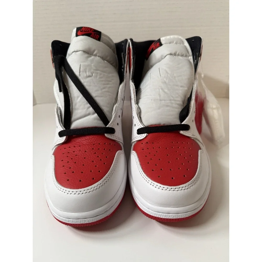 New Air Jordan 1 Retro High OG Heritage White/Red/Black 555088-161 Men's 9.5